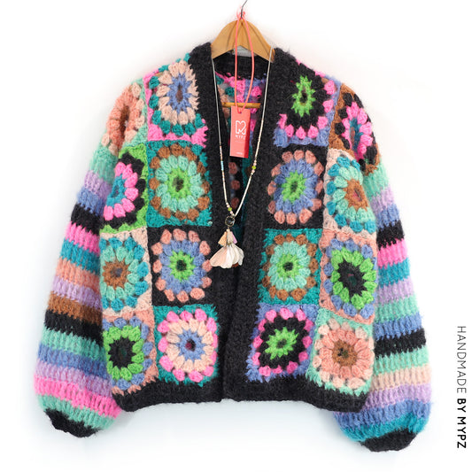 Crochet kit - MYPZ Granny mohair cardigan Treasure (ENG-NL-DE)