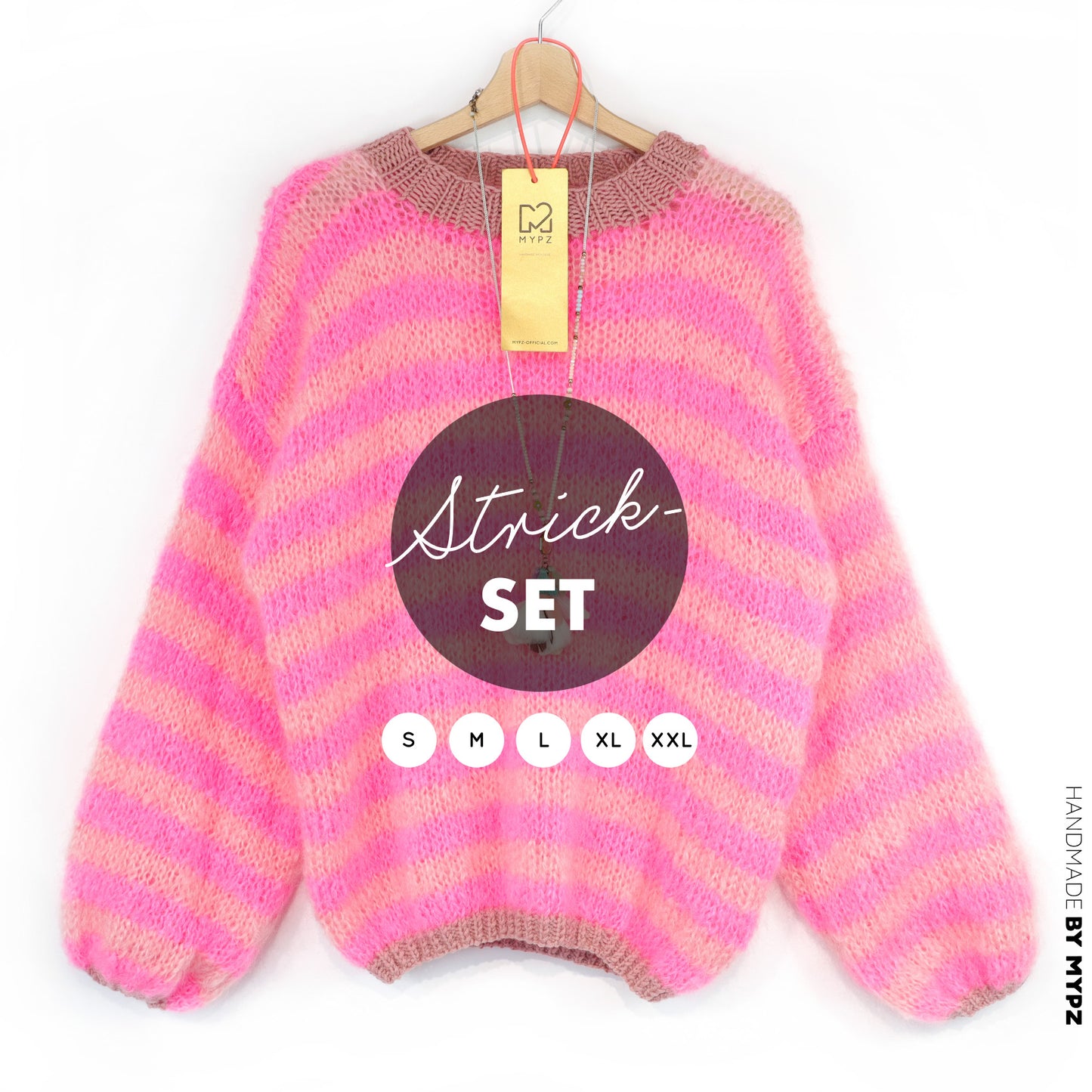 Knitting Kit – MYPZ Light Mohair Pullover Sweet Bubblegum No8 (ENG-DE-NL)