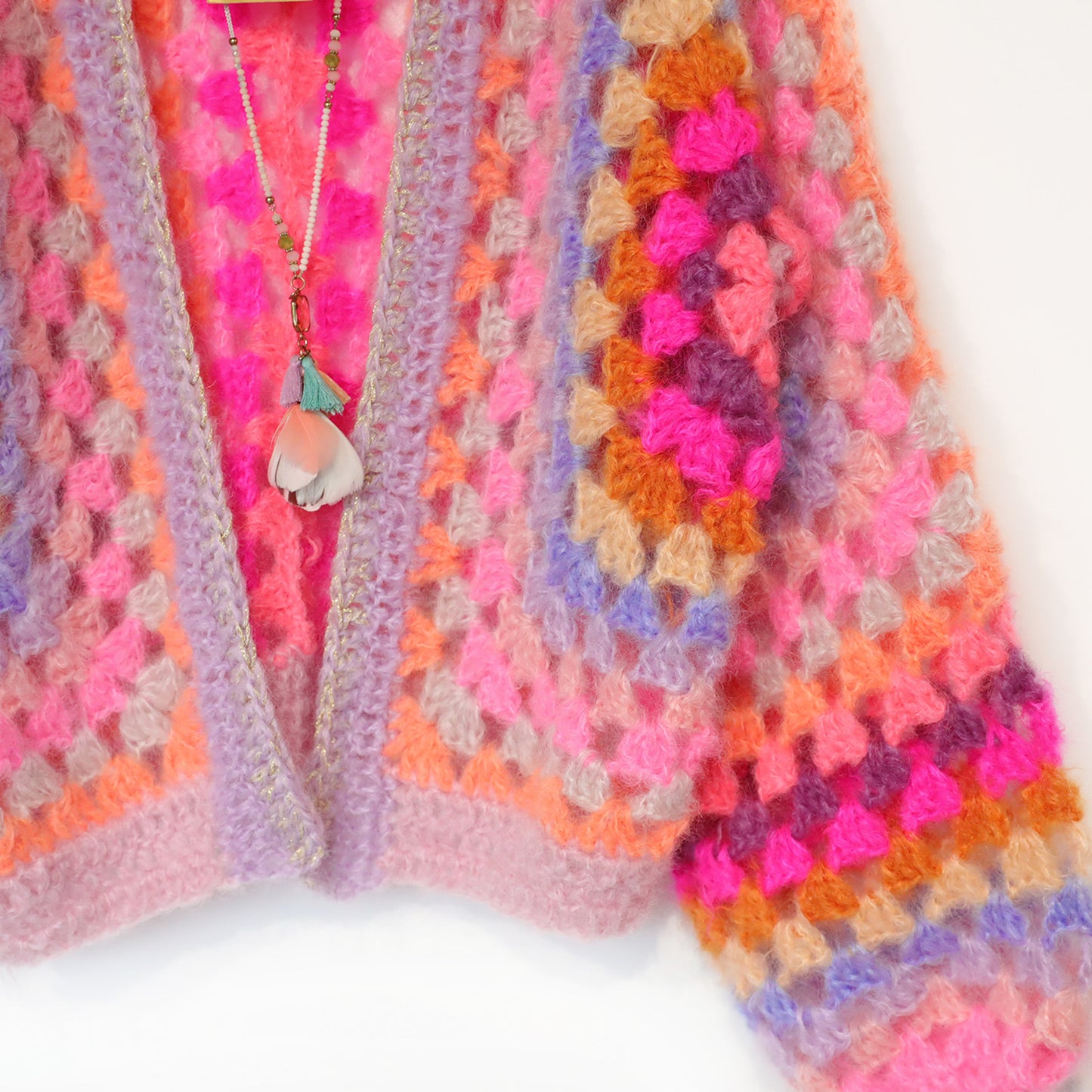 Crochet kit - MYPZ Hexagon Cardigan Pink Vibes (ENG-NL-DE)