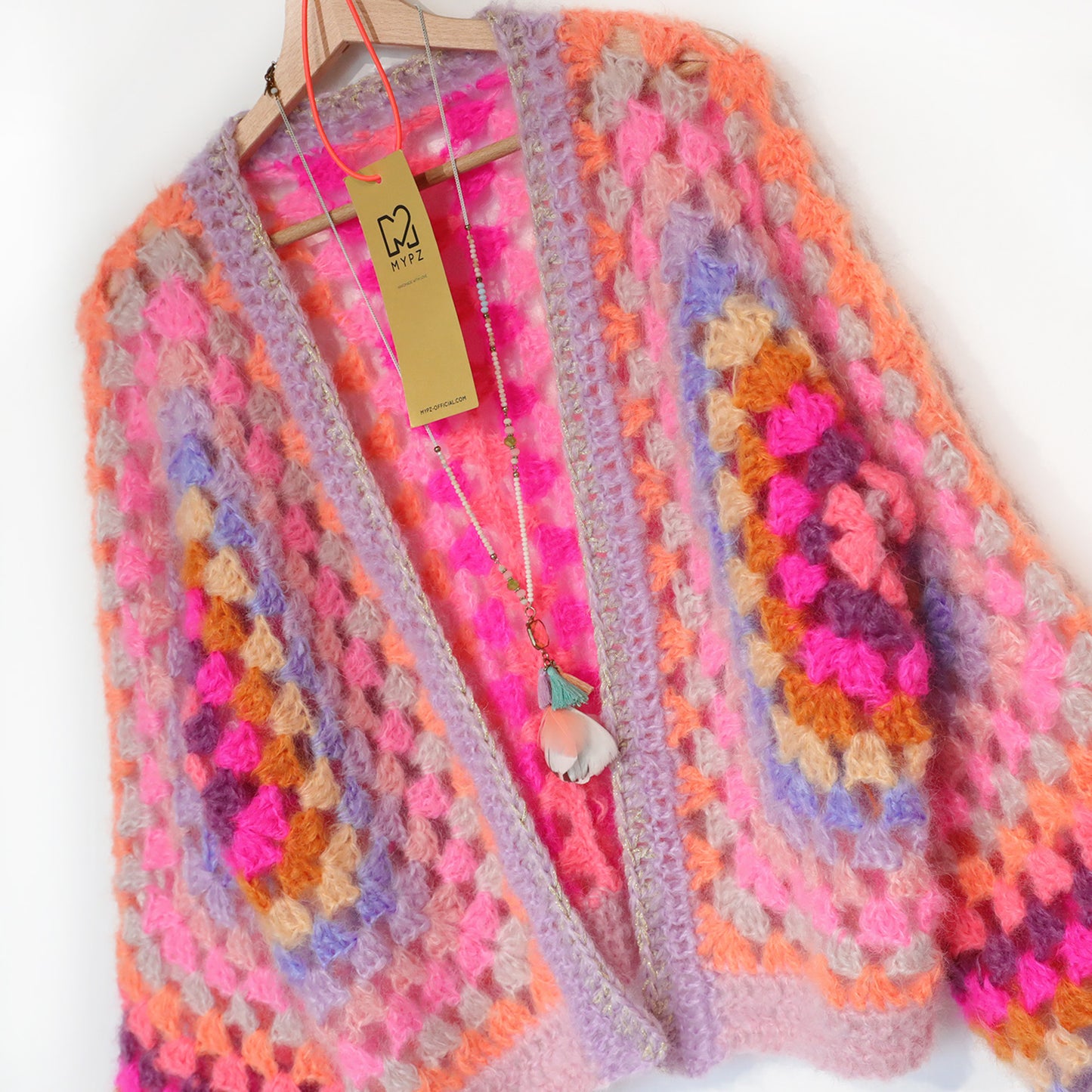Crochet kit - MYPZ Hexagon Cardigan Pink Vibes (ENG-NL-DE)
