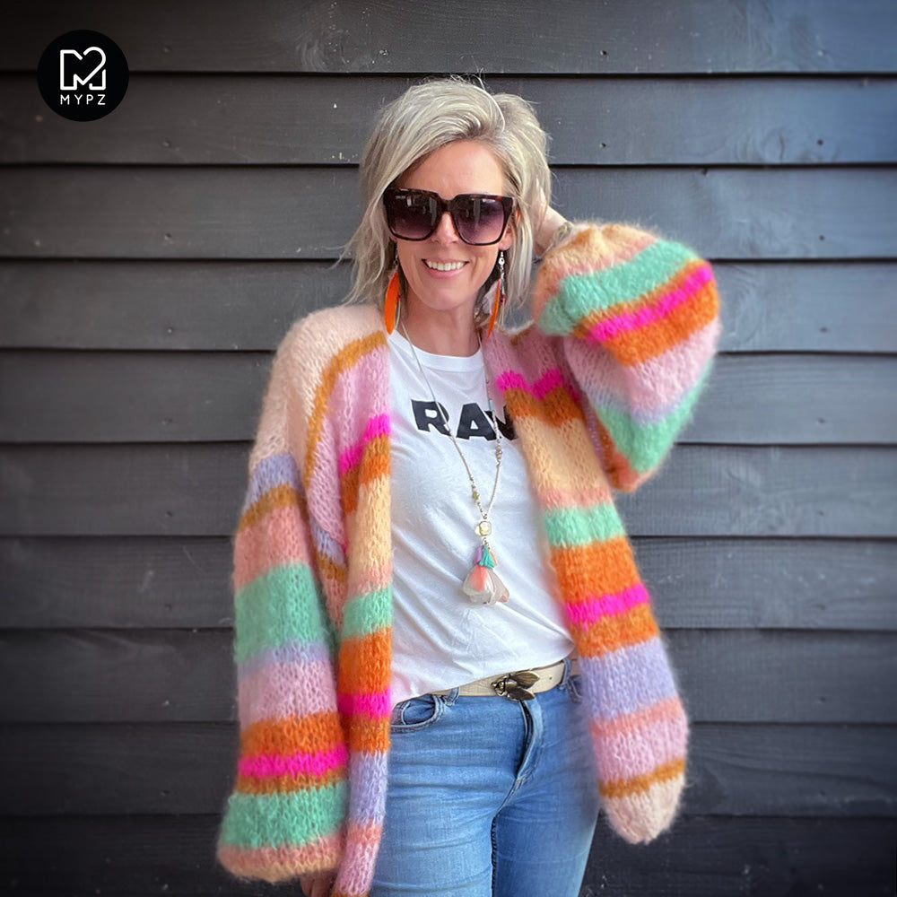 Knitting kit – MYPZ Basic Light Mohair Cardigan Talia No10 (ENG-NL)