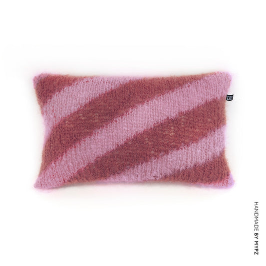 Knitting Kit – MYPZ cushion cover diagonal no9 Brown-Pink (ENG-NL)