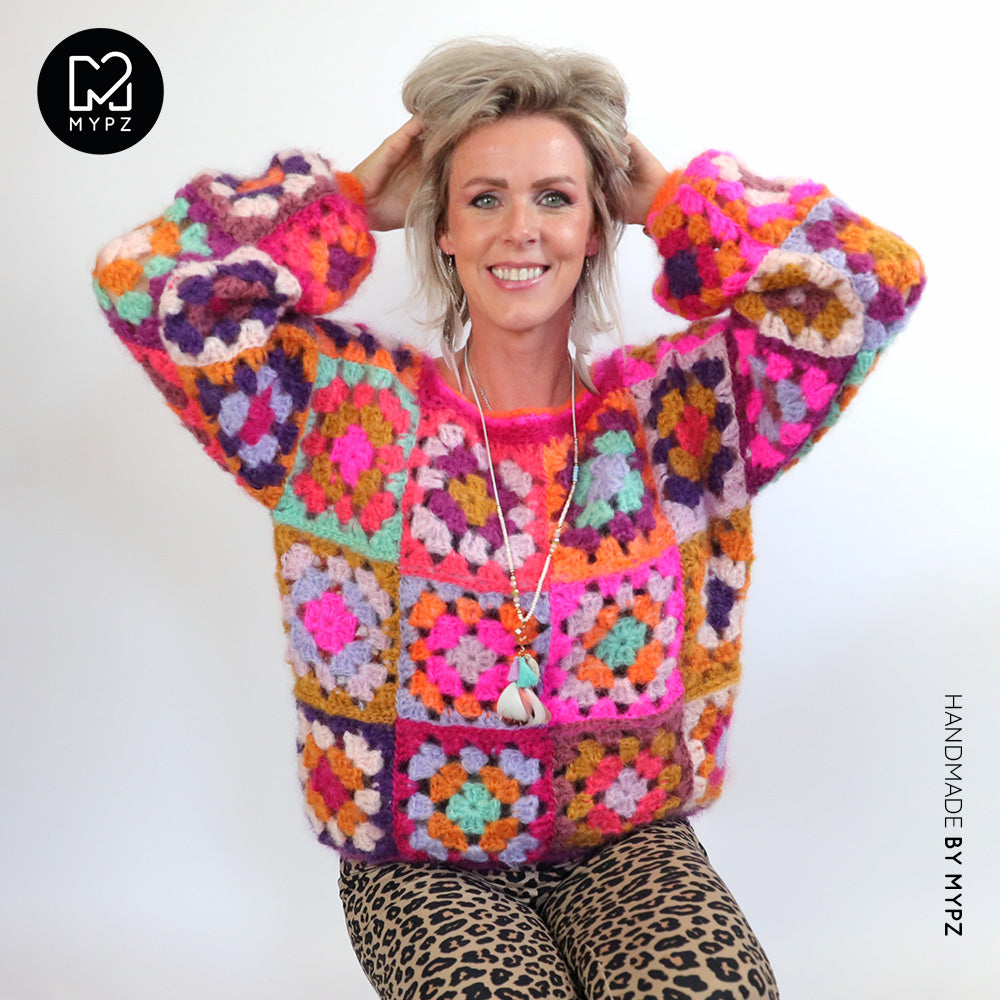 MYPZ Mohair Granny square Pullover Flora