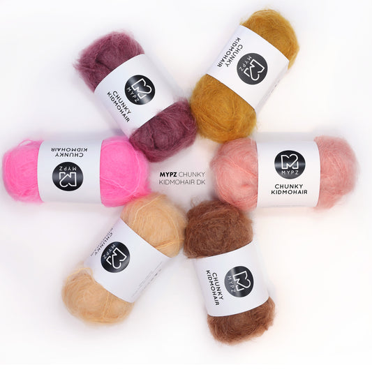 MYPZ Chunky Kidmohair DK - Yarn Bundle Caramels (6 balls)