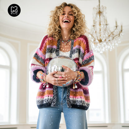 Knitting kit – MYPZ Light Alpaca Cardigan Twinkle Berry No10 (ENG-NL-DE)