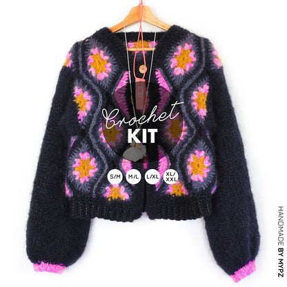 Crochet kit - MYPZ Masterpiece Cardigan Pink Star (ENG-NL)