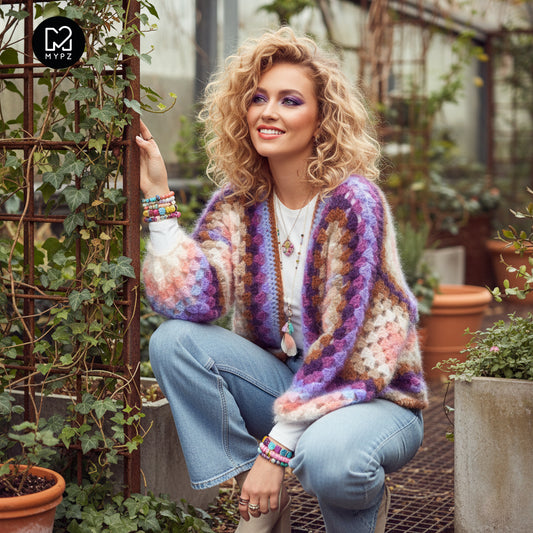 Crochet pattern - MYPZ Hexagon Cardigan Elise (ENG-NL-DE)