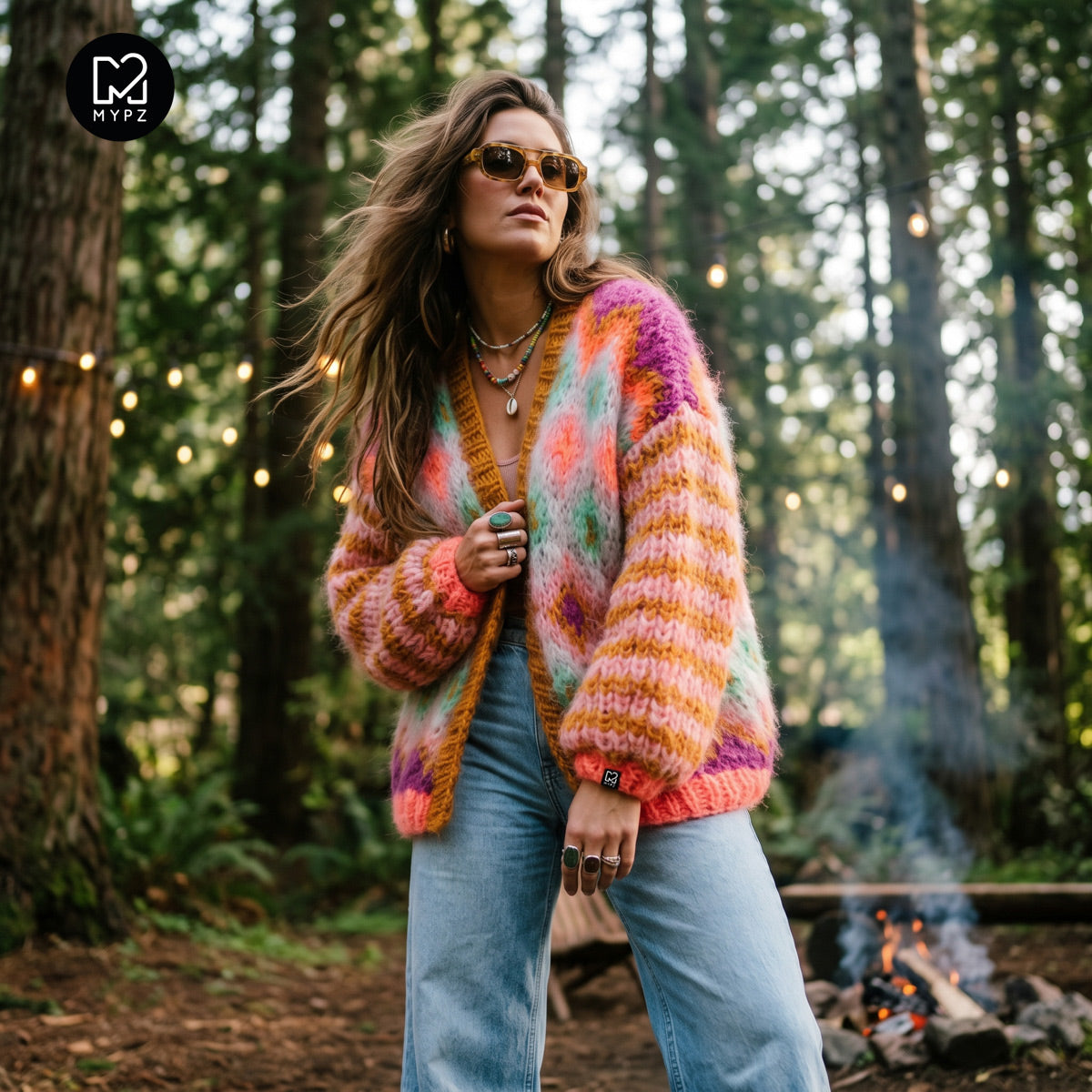 MYPZ  Chunky Mohair Flora Jacket