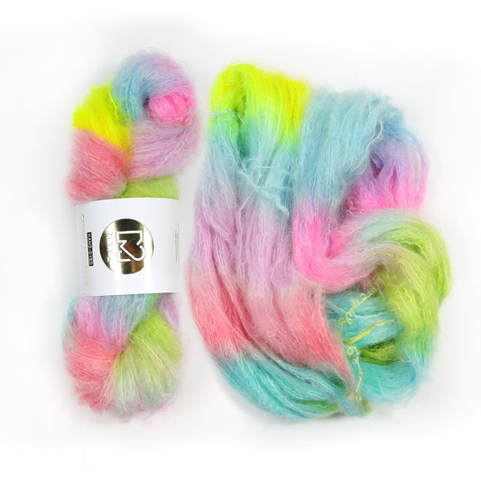 MYPZ Chunky kidmohair – hand-dyed Happy Forest Ultra Light