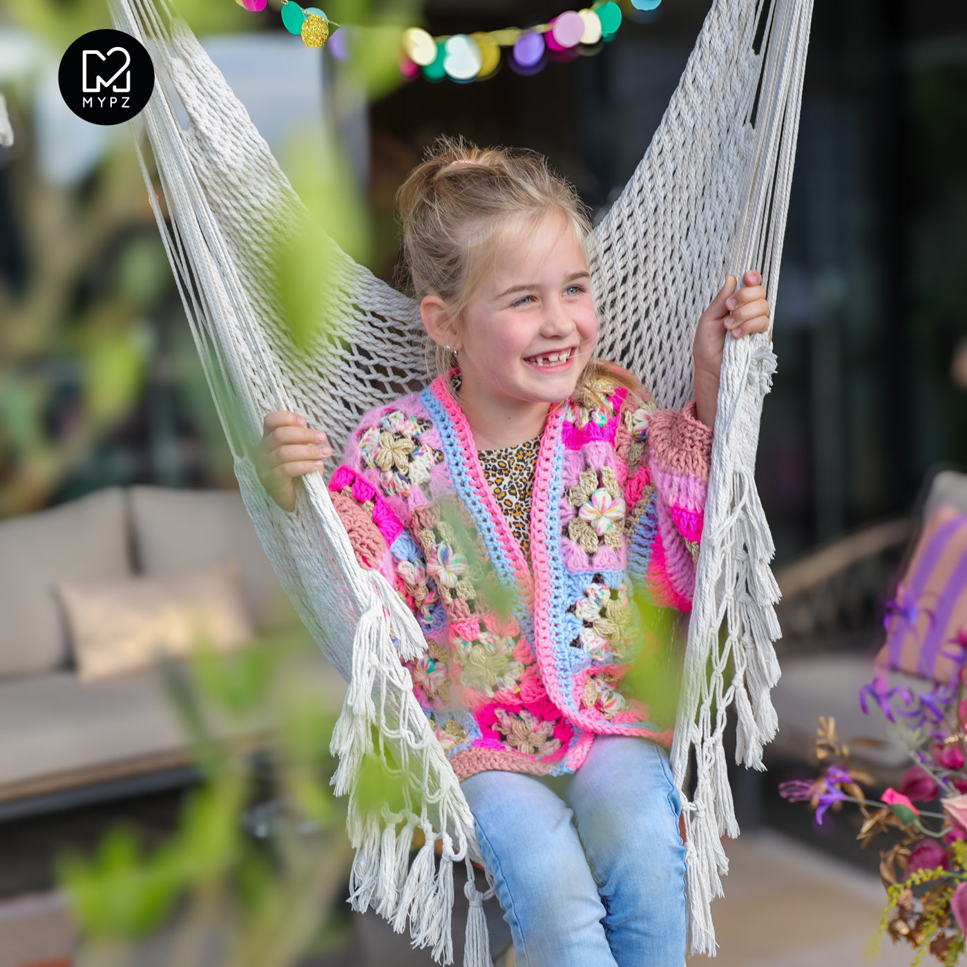 Crochet kit - Flowergranny cardigan Fusion for kids