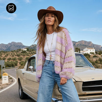 Knitting kit – MYPZ Light Mohair Cardigan Macha No10 (ENG-NL-DE-FR-ES)