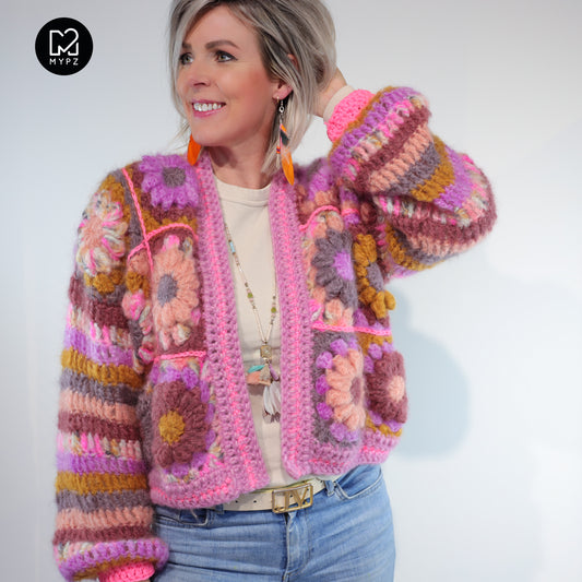 Crochet kit - MYPZ 3D Granny Cardigan Mona (ENG-NL-DE)