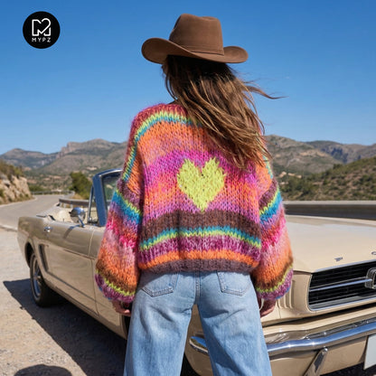 Knit pattern – MYPZ Short Chunky Pullover Neon Hearts No15 (ENG-NL-DE)
