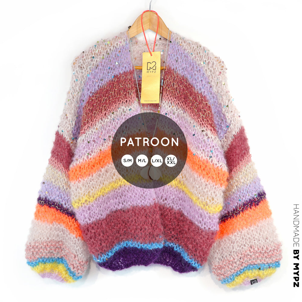 Knit pattern – Light Mohair Cardigan Sasha No.12 (ENG-NL-DE)