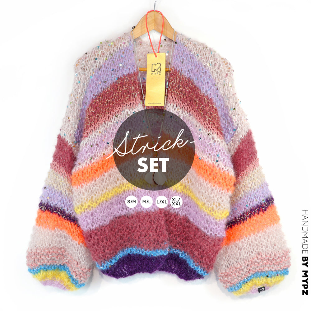 Knitting Kit – Light Mohair Cardigan Sasha No.12 (ENG-NL-DE)