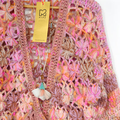 Crochet pattern - MYPZ Short Wildflower cardigan Pecan (ENG-DE-NL-ES-FR-IT-DA-SV-NO)