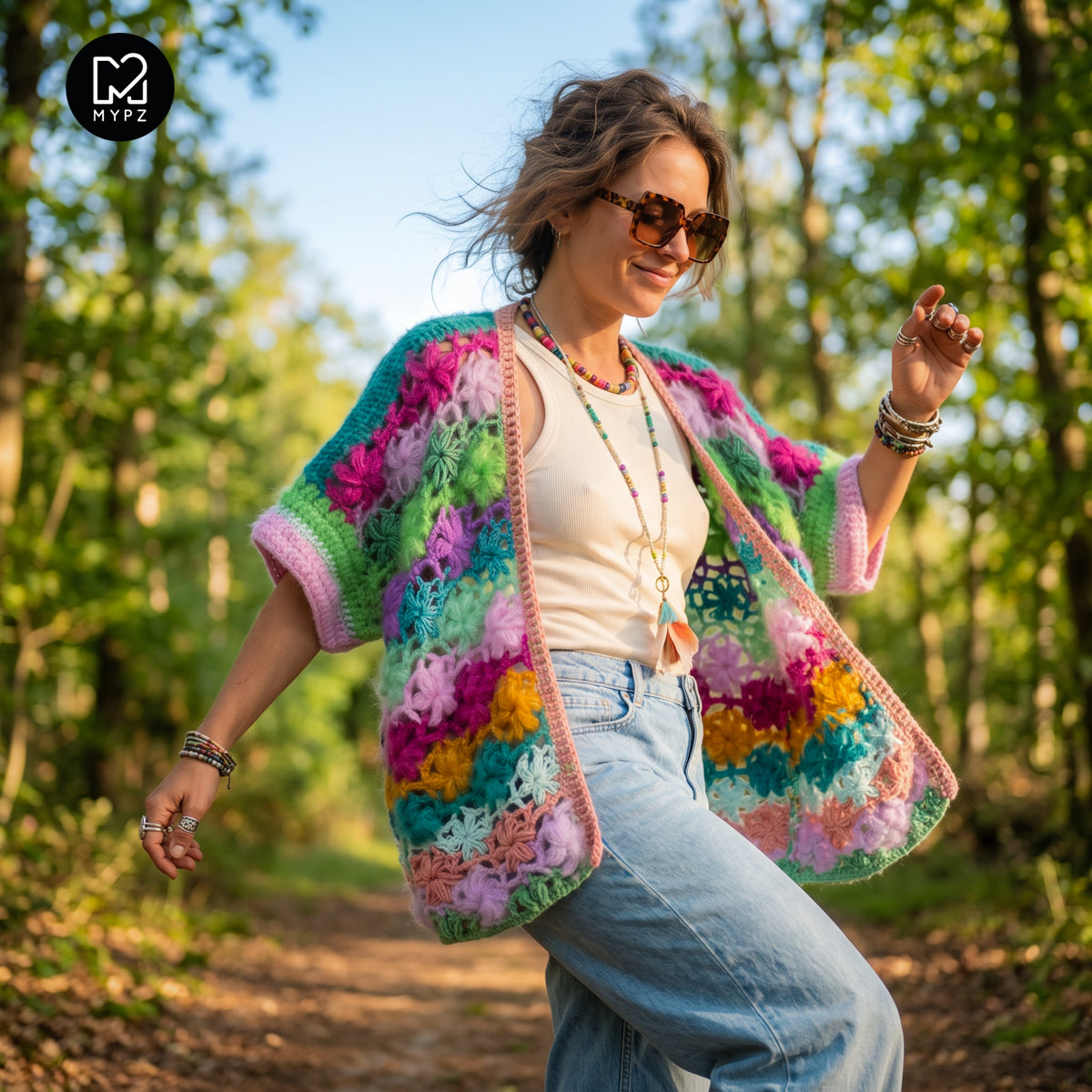 Crochet pattern - MYPZ Wildflower cardigan (ENG-NL-DE-FR-ES)