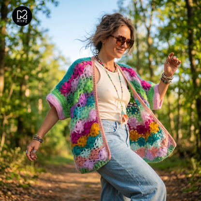 Crochet pattern - MYPZ Wildflower cardigan (ENG-NL-DE-FR-ES)