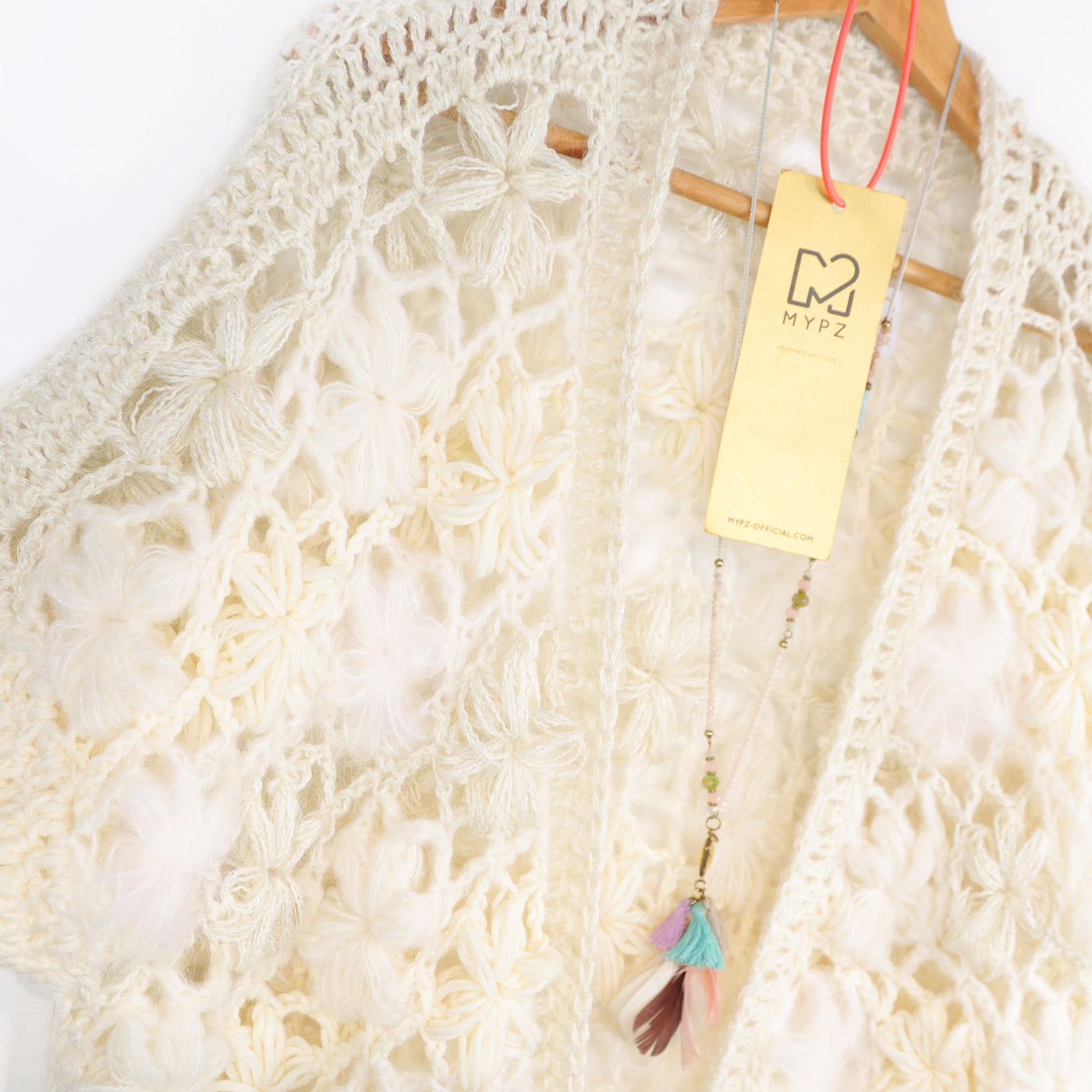 Crochet kit - MYPZ Wildflower cardigan Shades of White (ENG-NL-DE-FR-ES)