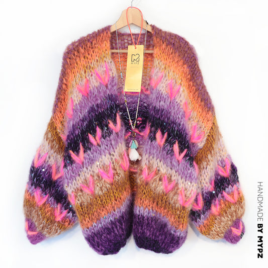 Chunky Mohair cardigan Boho Firefly