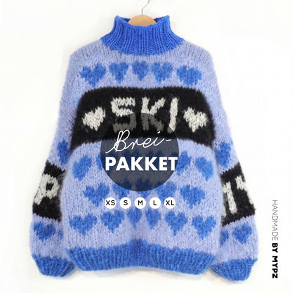 Knitting Kit – MYPZ Chunky Mohair Pullover Alpine Blue No.9 (ENG-NL-DE)