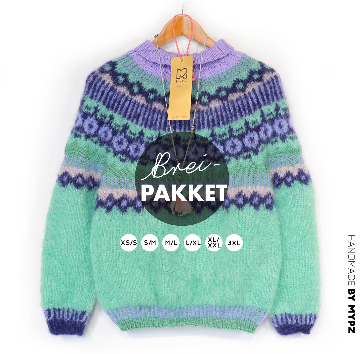 Knitting Kit – MYPZ top-down sweater Oceana No6 (ENG-NL-DE)