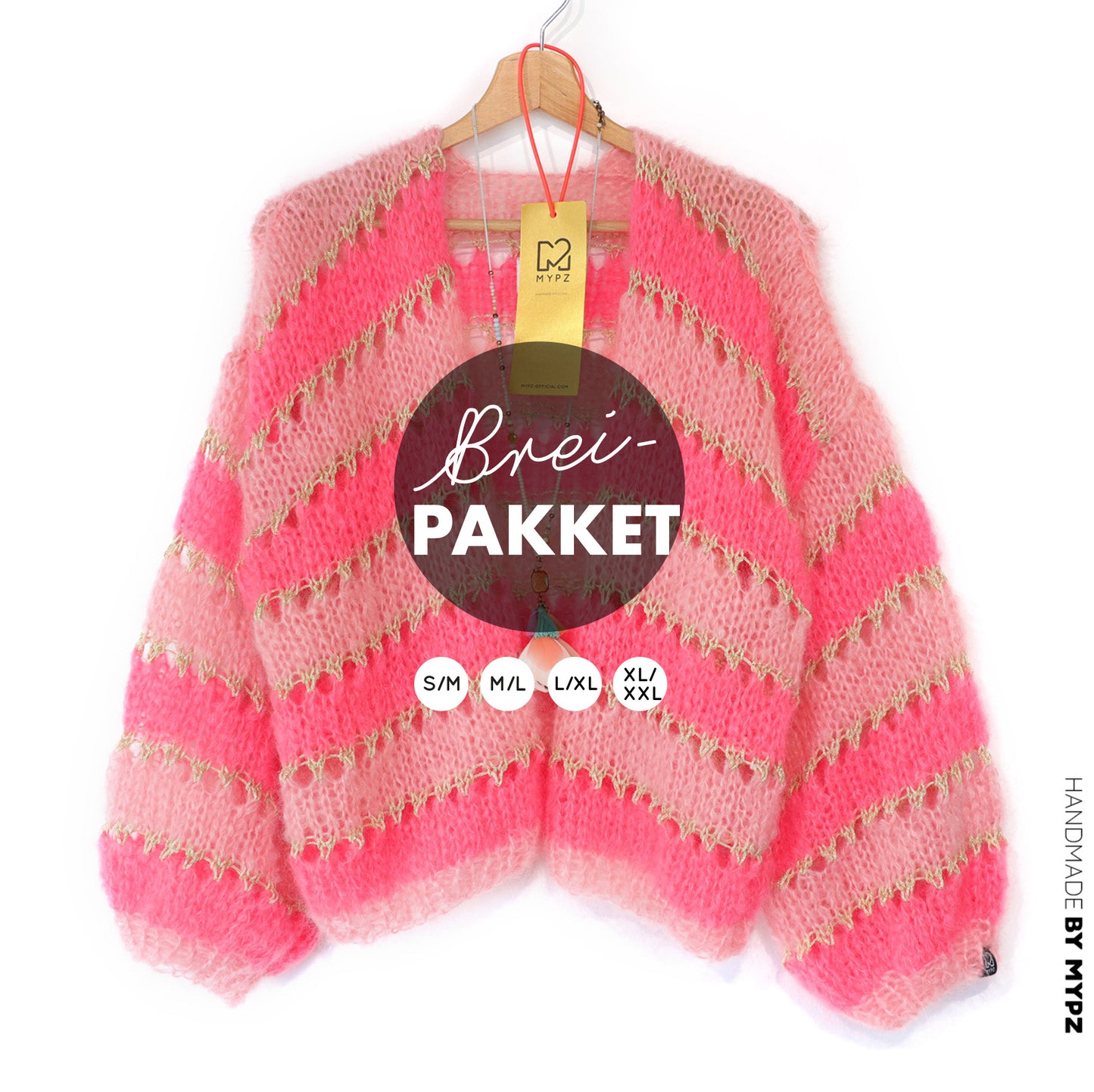 Knitting kit – MYPZ Short Light Mohair Cardigan Summerflow No10 (ENG-NL-DE)