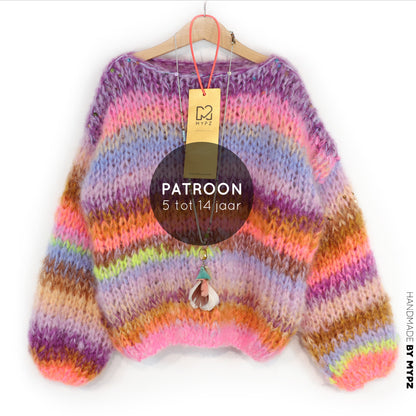 Knit pattern – MYPZ Chunky Mohair KIDS Pullover Fairy Fluff No12 (ENG-NL-DE)
