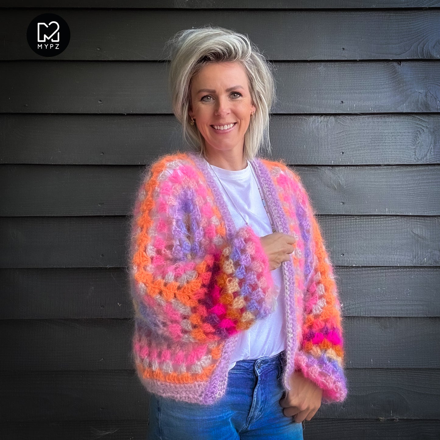 MYPZ Chunky Mohair Cardigan Pink Vibes