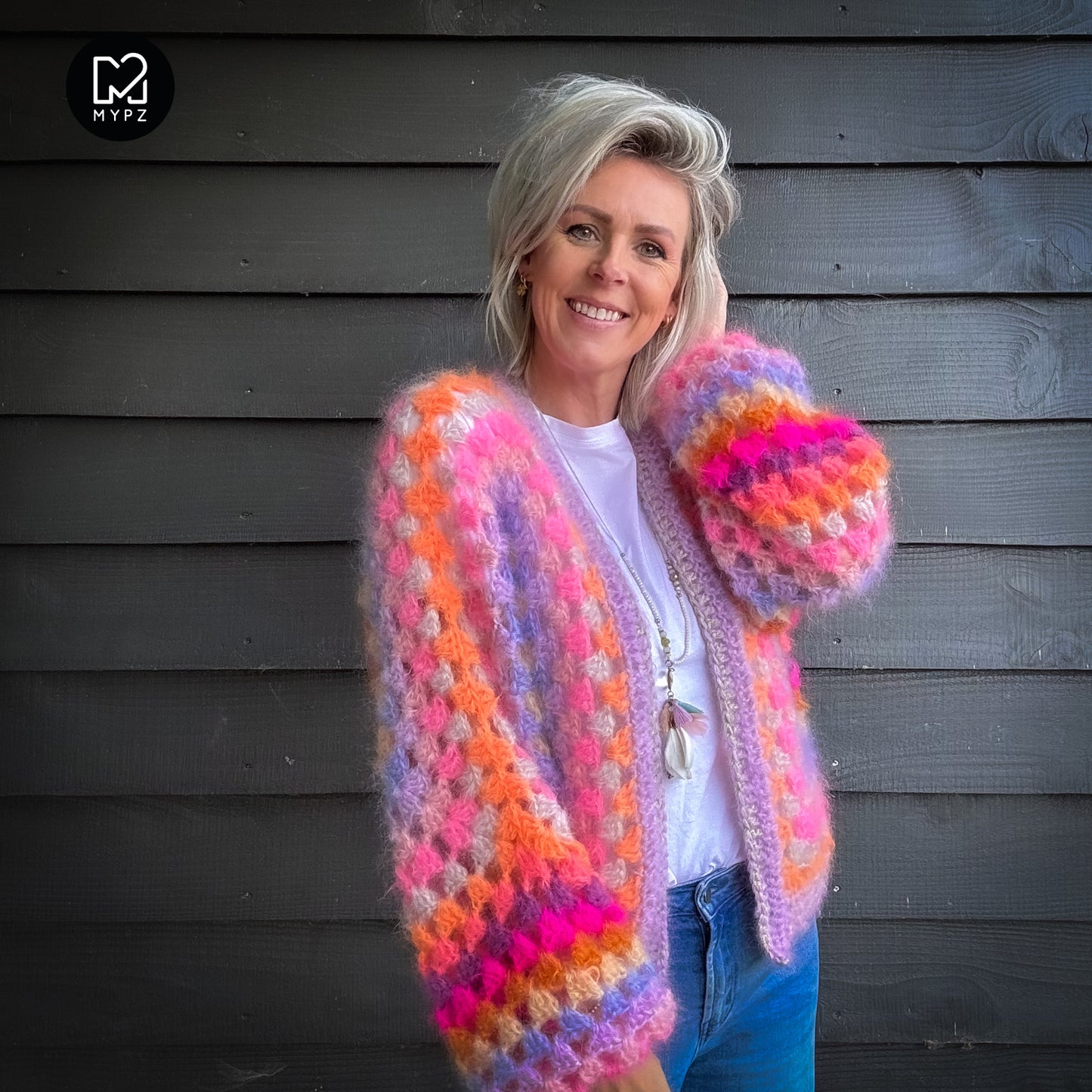 MYPZ Chunky Mohair Cardigan Pink Vibes