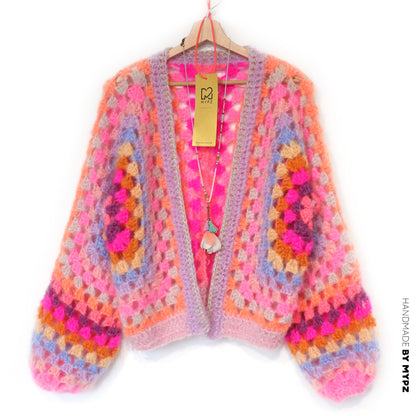 MYPZ Chunky Mohair Cardigan Pink Vibes