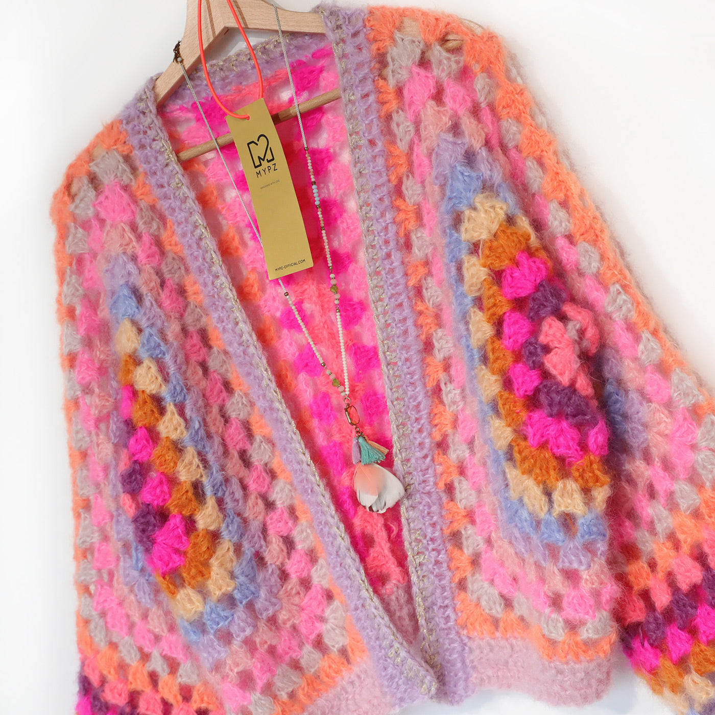 MYPZ Chunky Mohair Cardigan Pink Vibes