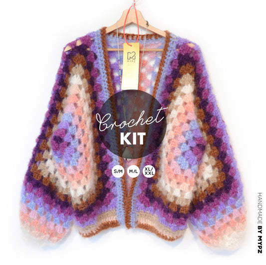 Crochet kit - MYPZ Hexagon Cardigan Elise (ENG-NL-DE)