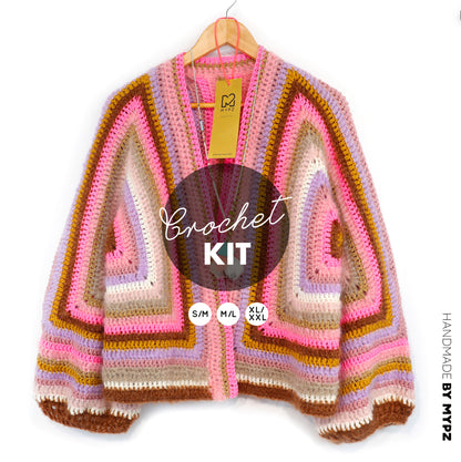 Crochet kit - MYPZ Hexagon Cardigan Moca Dreams (ENG-NL-DE)