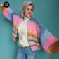 Knit pattern – MYPZ short chunky Mohair cardigan Blue Moon No15 (ENG-NL-DE)