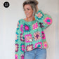 Crochet kit - MYPZ Granny square Mohair pullover Mint (ENG-NL)