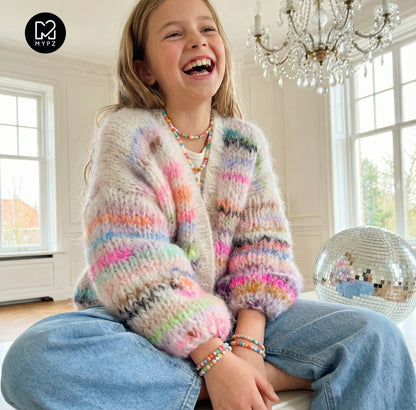 Knit pattern – MYPZ Chunky Mohair Cardigan Scrap Yarn No12 (ENG-NL-DE)