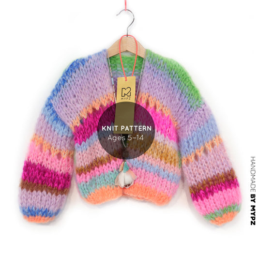 Knit pattern – MYPZ Chunky Mohair Cardigan GIRLZ No12 (ENG-NL-DE)