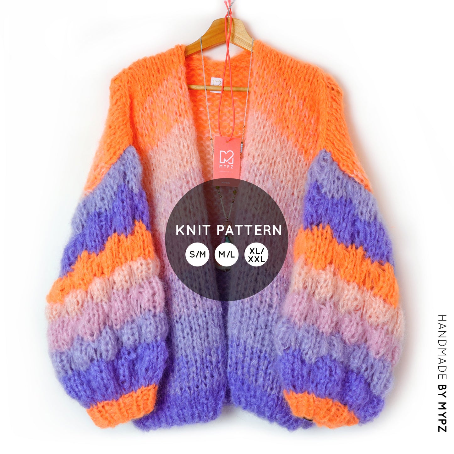 Knit pattern – MYPZ Chunky Mohair Cardigan Bubbely No.15 (ENG-NL)