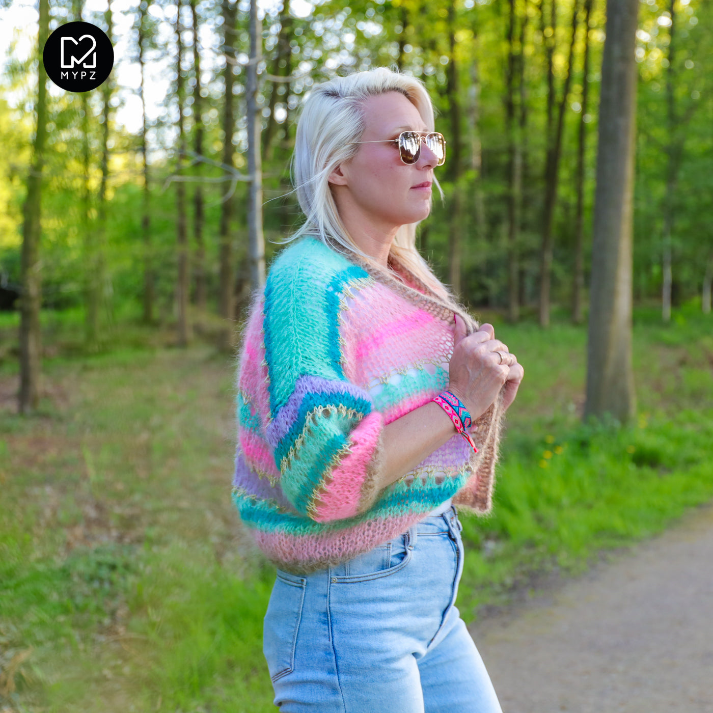 Knitting kit – MYPZ Short Light Mohair Cardigan Faby No10 (ENG-NL-DE)