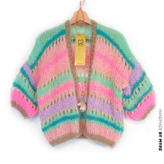 Knitting kit – MYPZ Short Light Mohair Cardigan Faby No10 (ENG-NL-DE)