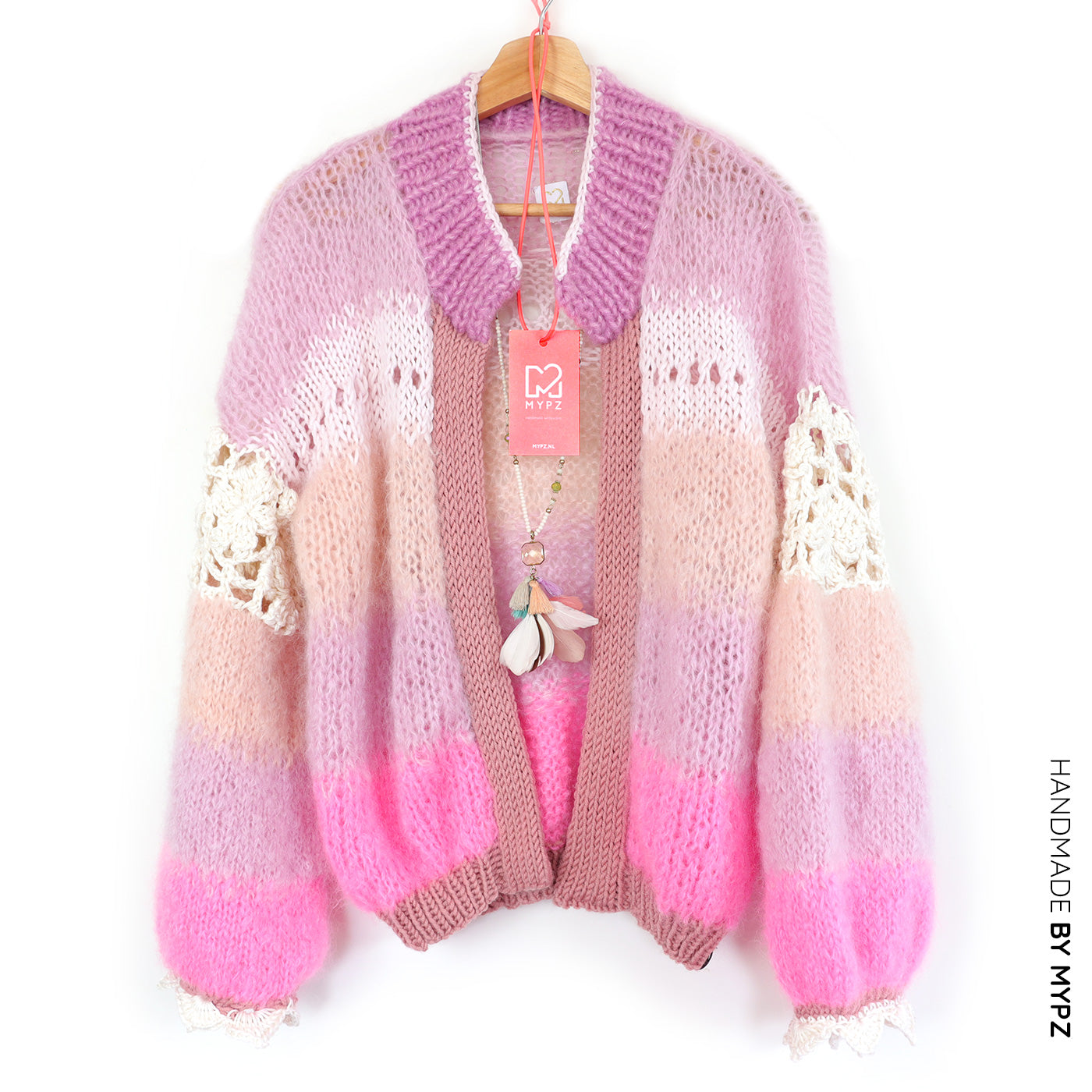 Knitting Kit – MYPZ Light Mohair Cardigan Sugar Pop No.9 (ENG-NL)