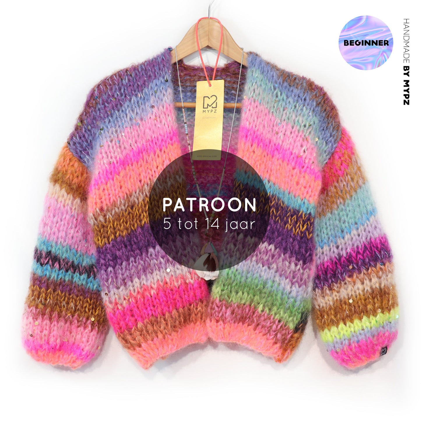 Knit pattern – MYPZ Chunky Mohair Cardigan Unicorn Glow No12 (ENG-NL-DE)