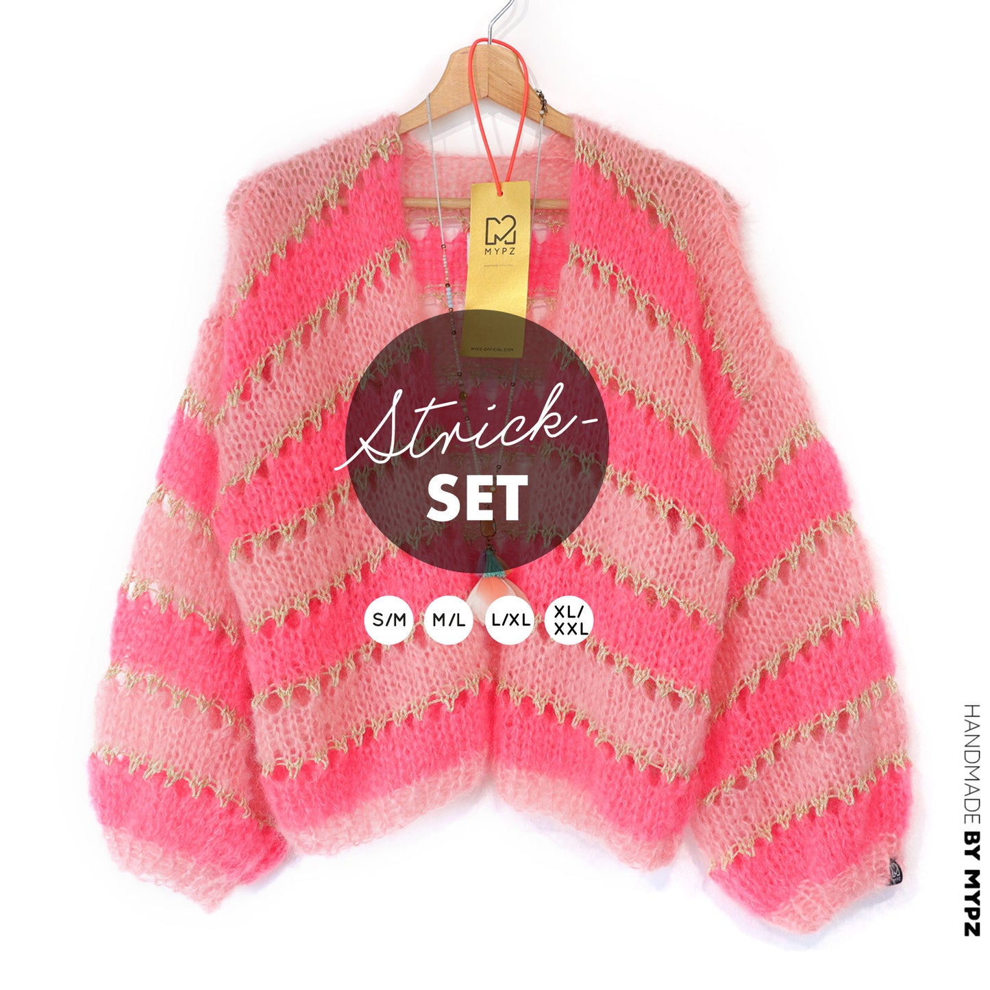 Knitting kit – MYPZ Short Light Mohair Cardigan Summerflow No10 (ENG-NL-DE)