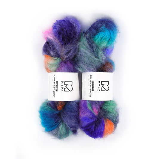 MYPZ Chunky kidmohair – hand-dyed Blue Magic