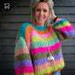 MYPZ knitting kit basic chunky mohair pullover Multicolored no15