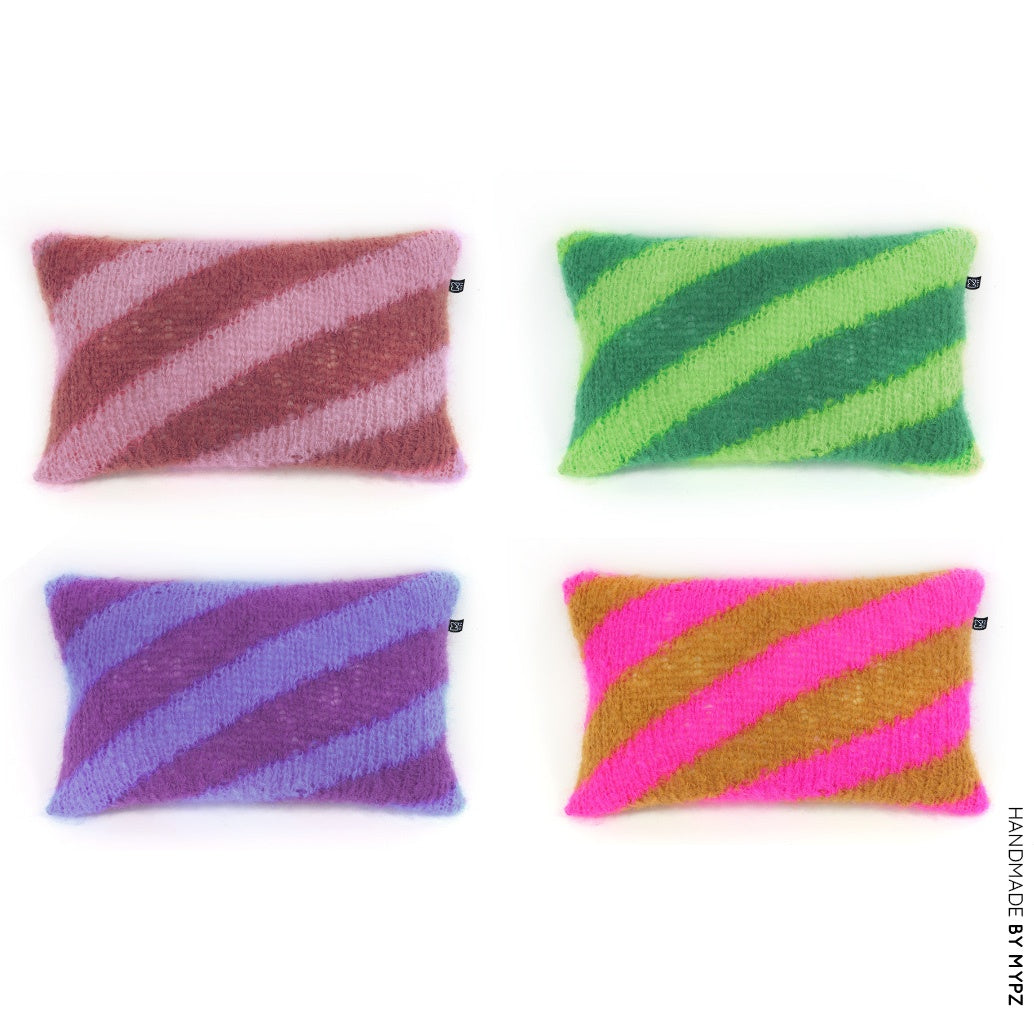 MYPZ striped mohair cushion cover diagonal no9