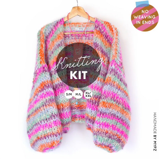 Knitting Kit – MYPZ Short Chunky Mohair Cardigan Bay No.15 (ENG-NL)